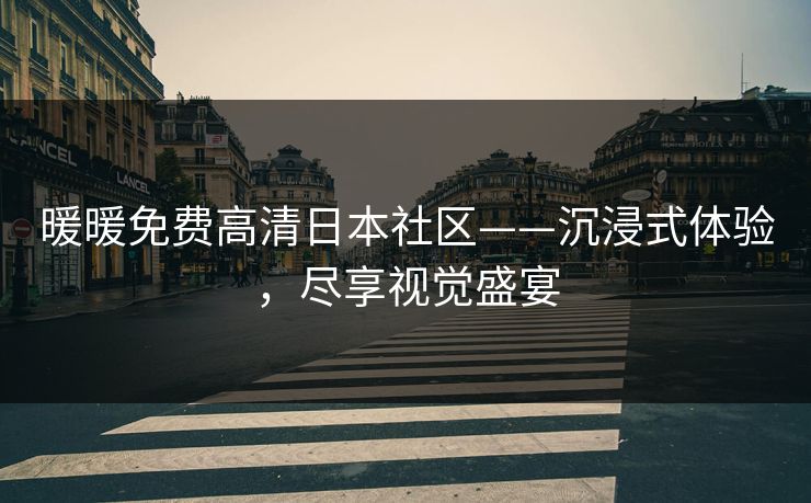 暖暖免费高清日本社区——沉浸式体验，尽享视觉盛宴